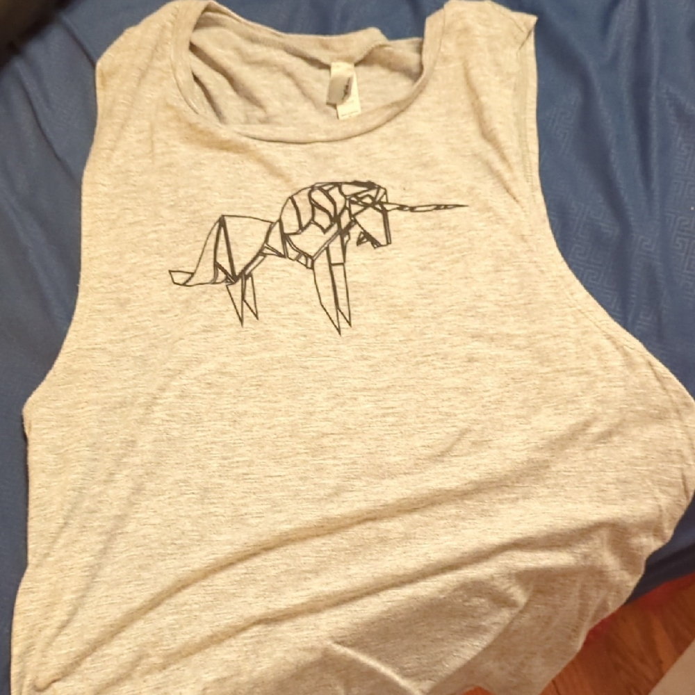 Gray Graphic Tank Top